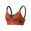 Li Ning SS22 Fitness Series Solid Color High Support Tight Sports Bra Women Underwear Red-Brick-Brown AUBS092-7