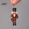 Assorted Nutcracker Soldier Figures Christmas Ornaments, Durable Wooden Hanging Figurines, Country Style Holiday Party Accessory Ornaments Decorations