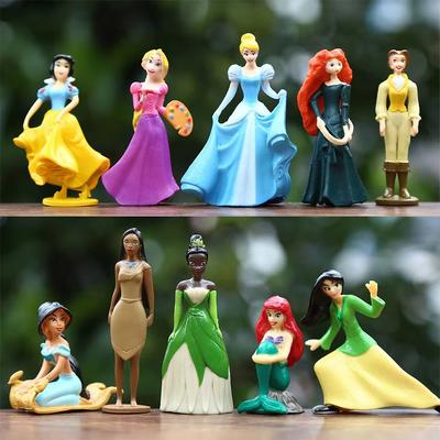 MINISO 10 шт./1-й Побег Принцесса Стиль Белоснежка Золушка Русалочка Спящая Красавица ПВХ Модель Маленькие Украшения Детские Подарки