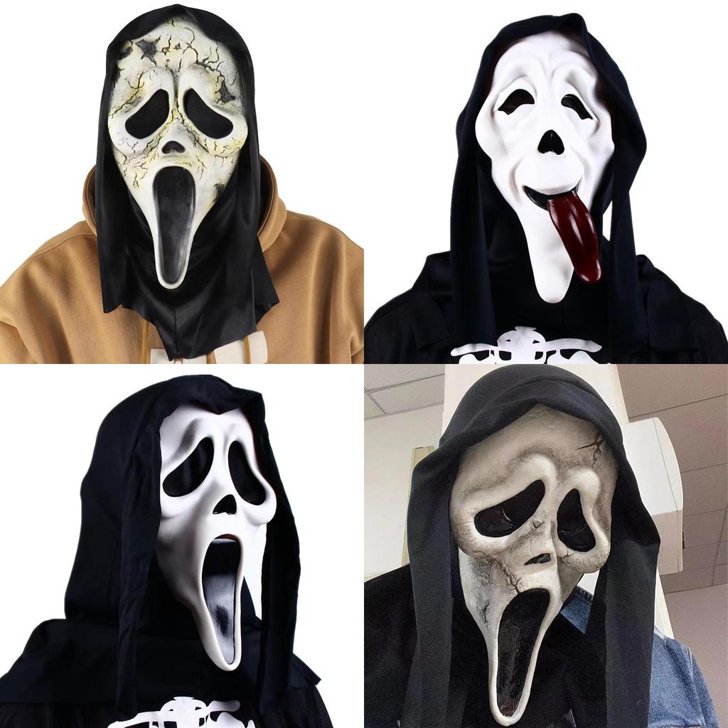 Крик Призрак Латексная Маска Ужас Костюм Аксессуар Для Хэллоуин Вечеринок