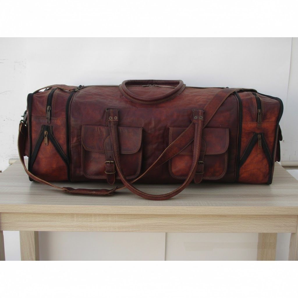 Кожаная дорожная сумка Duffel Weekender Большая дорожная сумка для спортзала Ночная ручная кладь