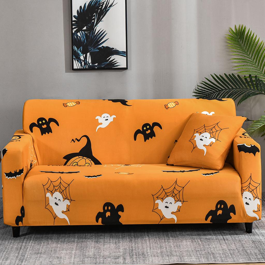 1pc Christmas Sofa Slipcover Stretch Non-slip Sofa Cover Festical New Year Xmas Couch Cover Universal Sofa Protector Home Decor