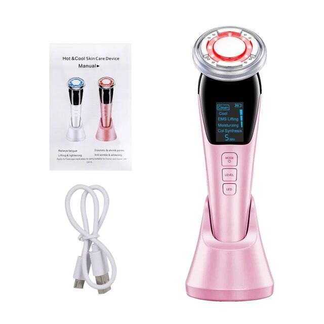 EMS Facial Massager Micro Current Face Lifting Device Skin Tighten Machine Wrinkle Removal Hot Cool Face Skin Care Beauty Device