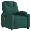 VidaXL Reclining Massage Armchair Dark Green Fabric 372383