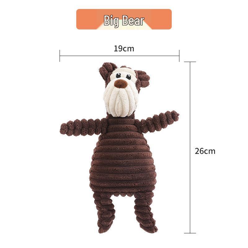 Interactive Cotton Rope Dog Toy with Plush & Sound Features
