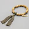 [Hasegawa of the Buddhist altar] prayer beads japanese tree Maki Dokzan jade tailoring Pure silk tassels Fukakusa made in Japan Juzu Can be used by