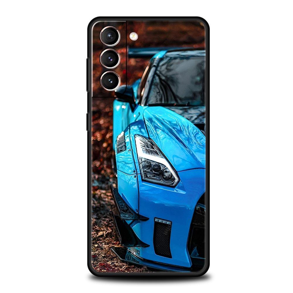 Сине-красный JDM Спортивный Автомобиль Чехол для Телефона Для Samsung Galaxy S26 Ultra S25 Plus S24 FE S23 S22 5G S21 S20 Чехол Черный Мягкий