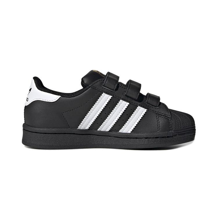 adidas Оригиналы SUPERSTAR Модные Противоударные Низкие Кеды для Скейтборда Черно-белые Дети Возраст 3 7 Лет EF4840