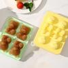 3D Bear Ice Cube Mold Four Grid Silicone Cartoon Bear Candle Mold Diy Handmade Soap Plaster Ice Cube Maker Party Wedding Mold