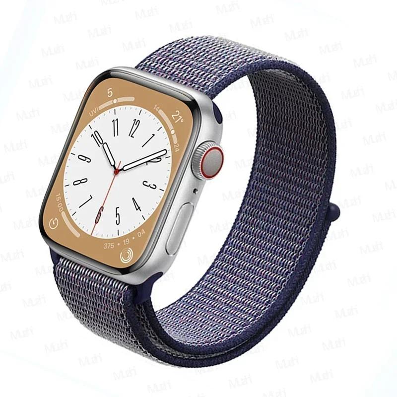 Нейлоновый ремешок-петля для ремешков Apple Watch 46 мм 44 мм 40 мм 45 мм 41 мм 42 мм Спортивный браслет iwatch Ultra 2 49 мм Серии 10 9 8 se 7 6 5 4 Ремешок