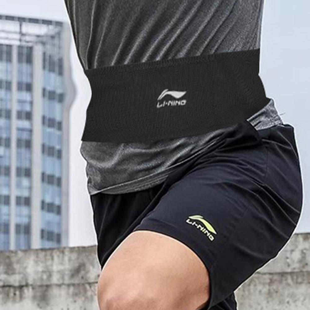 Li Ning Спортивный Повседневный Фитнес Велоспорт Однотонный Нейлоновый Поясная Сумка Унисекс Поясная Сумка Черный ABLT141-1