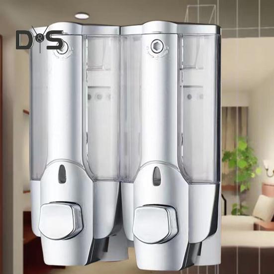 Настенный ручной дозатор мыла объемом 350 мл для ванной комнаты, легко заполняемый дозатор для душа с большой емкостью для шампуня и кондиционера