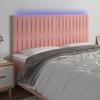 VidaXL LED Headboard Bedroom Furniture Double Bed Accessory Head of Bed Frame Interior Pink 3122733