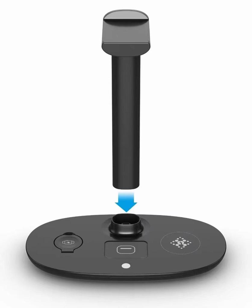 Быстрое беспроводное зарядное устройство 4-в-1 Qi зарядная док-станция для iPhone 12 11 Pro XS MAX XR X 8 Apple Watch SE Mag Safe AirPods Pro Max