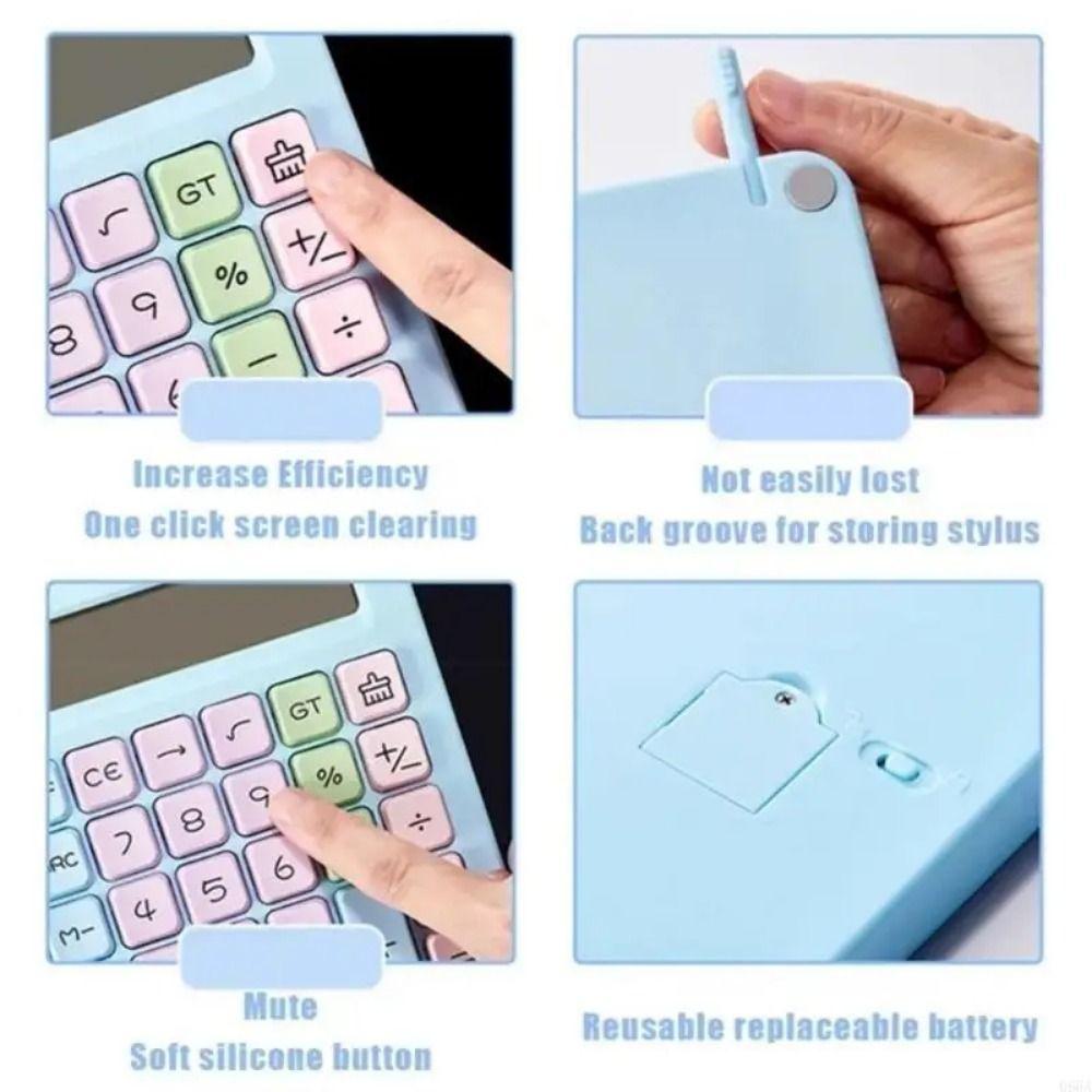 Large LCD Display Calculator with Writing Board Handwriting Board Calculator  Kids Learning
