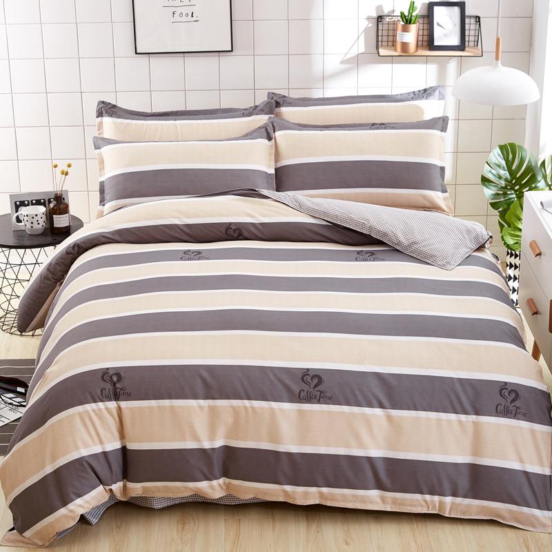 WTEMPO 4 PCS Bedding Set Breathable Bed Cover Skin-friendly Cotton Bed Decoration