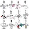 925 Silver Charms Shoes Pet Cat Dog Aircraft Dangle Charm Fit Original Bracelet Making Fashion Jewelry