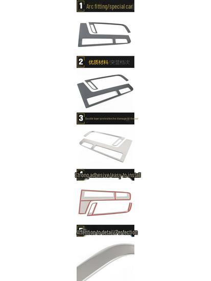 MG6 Gear Shift Panel Decoration: Stainless Steel Center Console Patch (2020)