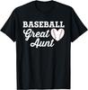 Baseball Great Aunt Love Heart Baseball Sports T-Shirt