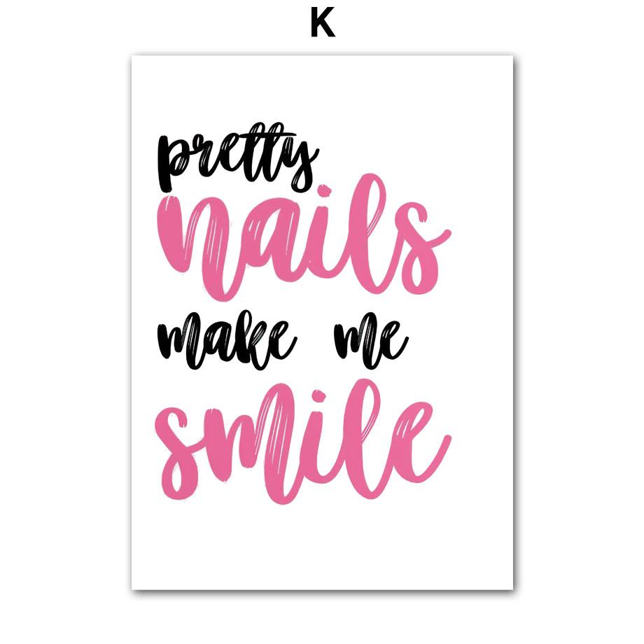 Настенная картина на холсте, цветок, модная девушка, милые руки, лак для ногтей, художественный декор для салона, постер и принт, настенные панно для гостиной