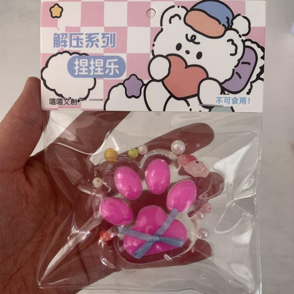 Pearl Squeeze Cat Paw Прозрачная кошачья лапка Щипковая игрушка Забавная кошачья лапка Медленный отскок Игрушка для детей