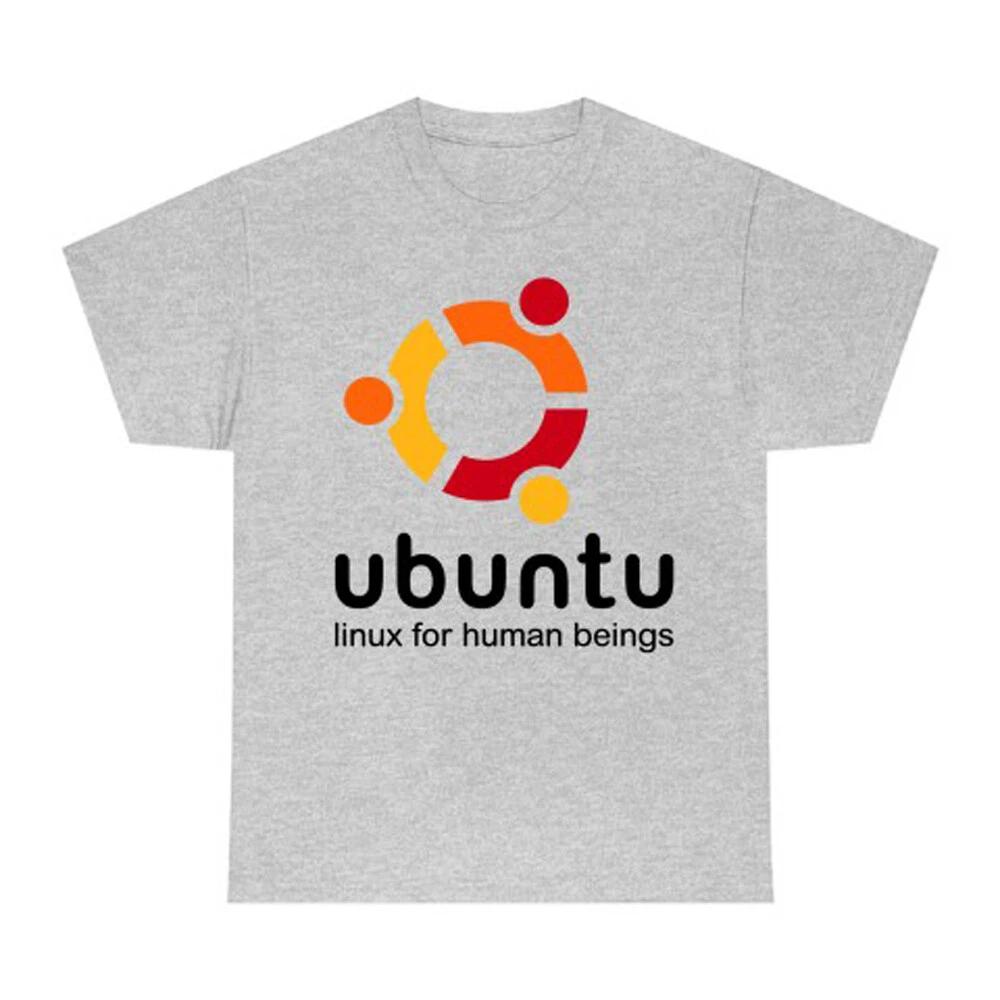 Ubuntu Linux Men's Gray T-Shirt Tee Top Unisex