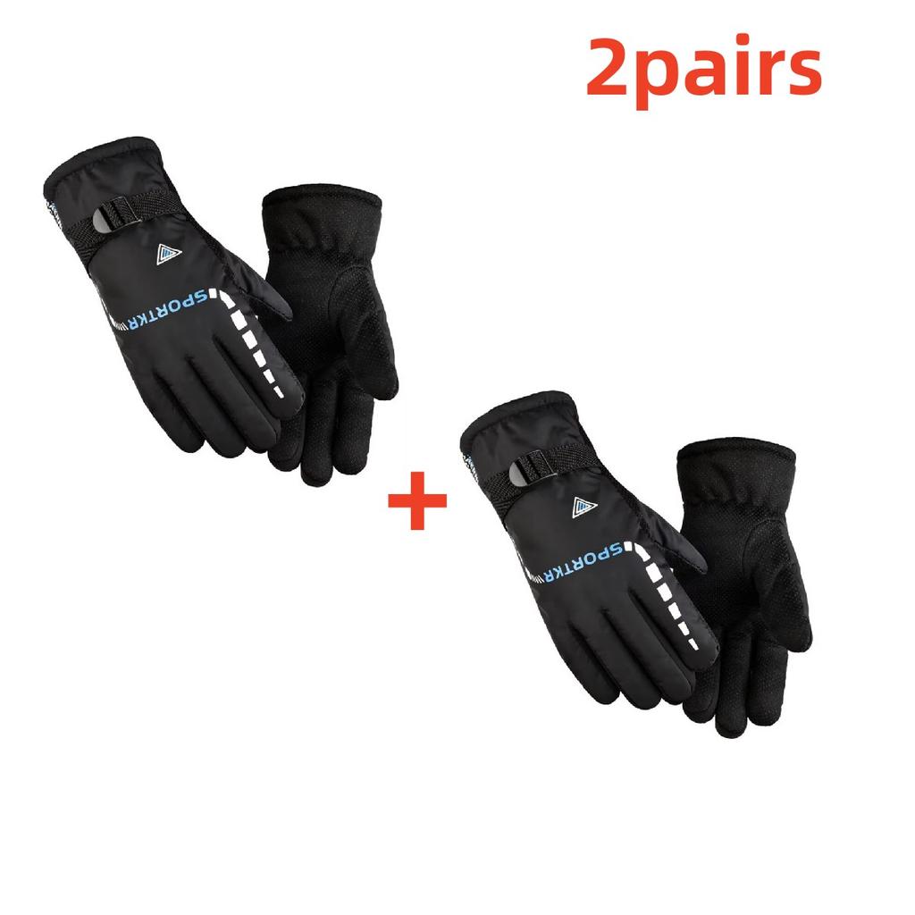 Winter Full Fingers Gloves for Men Women Warm Thicken Fleece Waterproof Windproof Non Slip for Skiing Outdoor Running