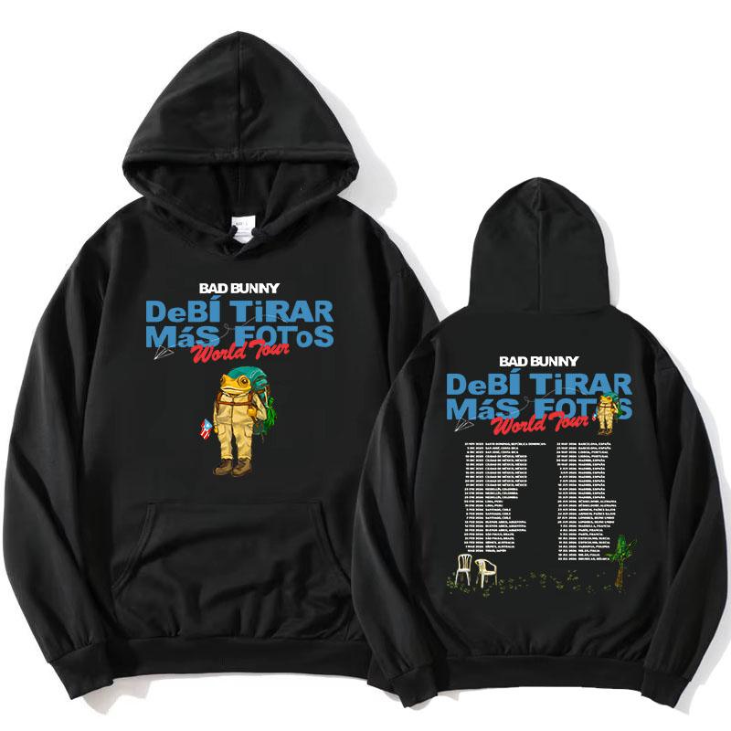 Debí Tirar Más Fotos World Tour 2026 Hoodies Rapper Bad Bunny Streetwear Unisex Long Sleeve Winter Women Sweatshirts Print Tops