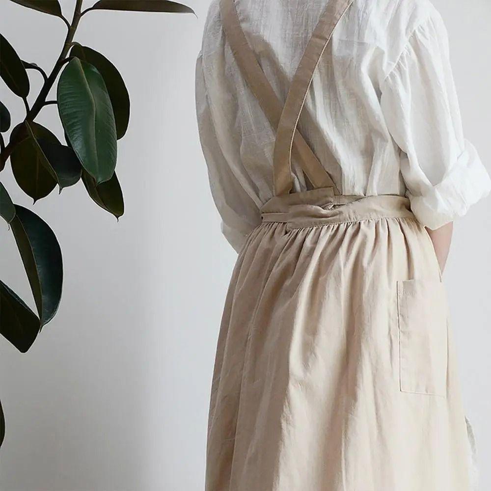 Adult/Children Kitchen Cooking Apron Solid Color Gardening Work Uniform Florist Apron Florist Work