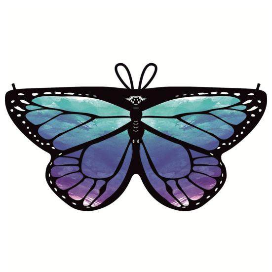 Halloween Cape Realistic Looking Vibrant Color Breathable Ultra-Light Easy-wearing Dress Up Chiffon Halloween Butterfly Wings Toddler Cosplay Costume