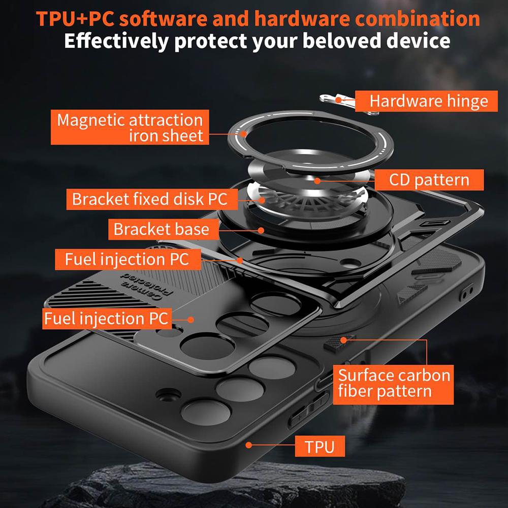 Для Xiaomi Redmi Turbo 4 Pro 5G Магнитный чехол Вращающаяся подставка ТПУ+ПК Чехол для телефона