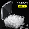 500 Pcs/Box Rubber Ear Plugs Transparent Earring Back Stopper Studs for Stud Earrings DIY Silicone Plug Back Stoppers