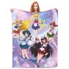 S-Sailor M-Moon Anime Blanket Quality Warm Throw Blanket Winter Picnic Outdoor Comfortable Bedspread