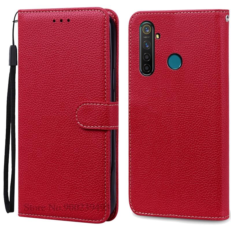 Для Realme 5 Чехол-кошелек из кожи Чехол для Realme 5 Pro Чехол Мягкий силиконовый флип-чехол Для Realme 5i Чехол Coque Fundas Shell