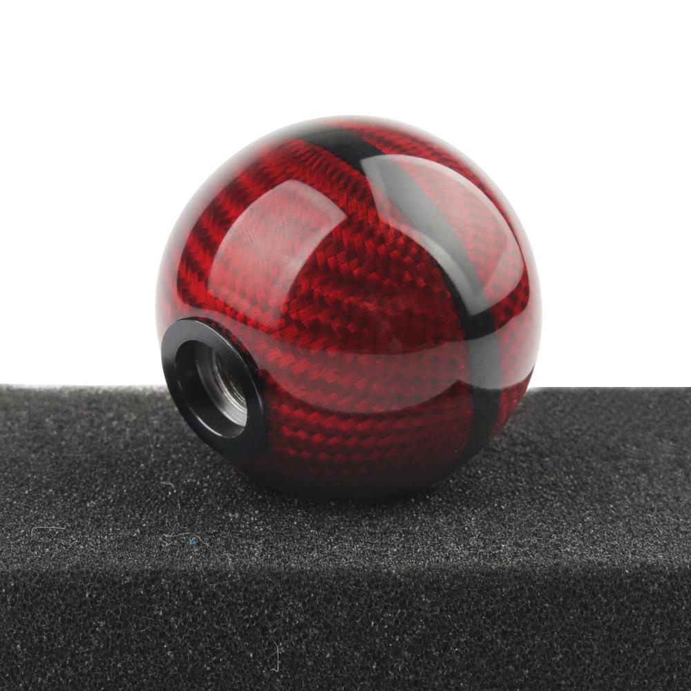 JDM Style Black/Red Line 5/6 Speed M12X1.5/M10X1.5/M10X1.25 Carbon Fiber Gear Shift Knob For Honda Acura/TOYOTA/NISSAN