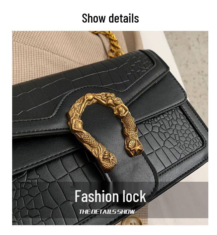 Женская модная сумка через плечо Dionysus с узором из камня и крокодила 2024