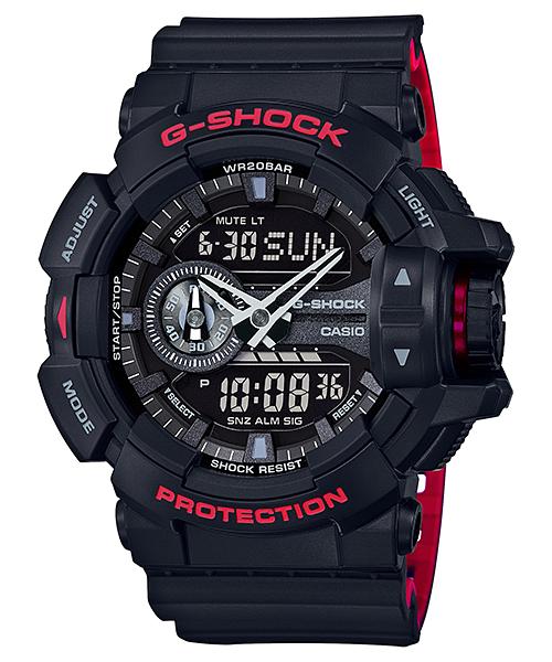 Casio Мужские часы G-SHOCK из смолы, водонепроницаемые 200 м, цифровые, ударопрочные, кварцевые, GA-400HR-1A