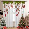 2pcs -Christmas decorations, Christmas trees, Christmas snowflakes print curtains, pole bag curtains, home decoration,