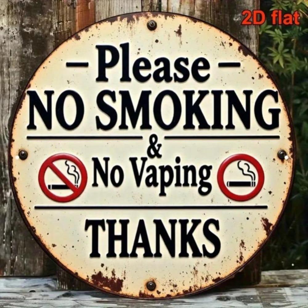 Курение и вейпинг запрещены Ретро Металлическая настенная табличка