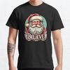 Plus Size S-3XL Groovy Vintage Santa Claus Merry Christmas Printed T-shirt Men's Tops Fashion Clothes Tees