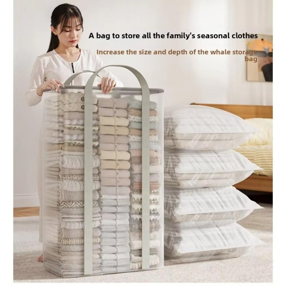 Waterproof Blanket Storage Bag Transparent Moving Storage Bag Clothing Storage Bag Household