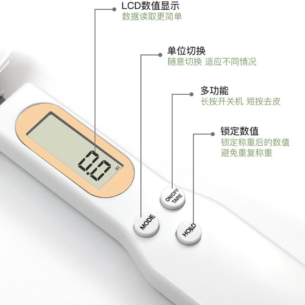 Мини-ложка, цифровые кухонные весы, электронные ЖК-весы для еды, 0,1-500 г, кулинарная мука, молоко, кофе, порошок, мерная ложка