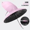 16K Strong Rain UV Umbrella for Men Women Large Fully Automatic Folding Umbrella Windproof Sun UV Umbrellas Travel Sunny