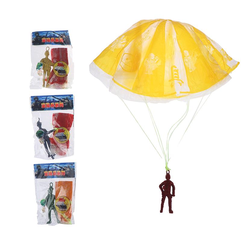 4 шт. пластиковая игрушка-парашют для выброса парашюта, уличная игрушка-парашют для солдата