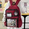 School Bag Women's New High-value, Fresh, Sweet and Cute Two-dimensional Transparent Junior High School Backpack