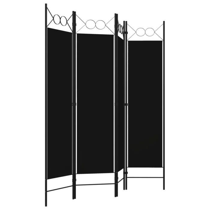 VidaXL Room Divider 4 Panels Black 160 X 180 Cm