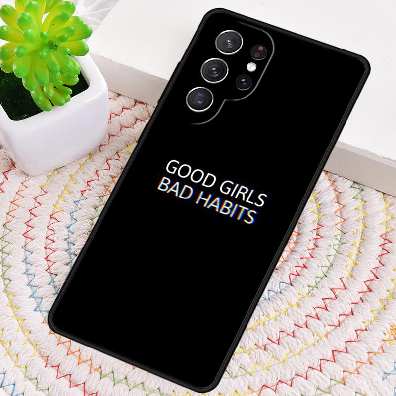 Чехол из силикона для телефона Samsung Galaxy note 10 pro S26 S25 S24 S23 S22 S21 Plus S25Ultra с надписью "Good Girl Bad Habits"