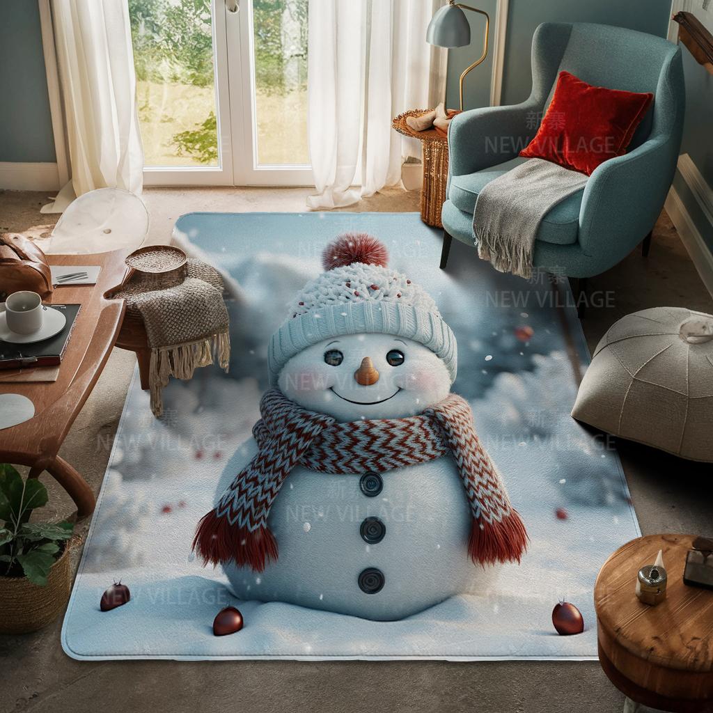 Ковер у входа в дом Домашний коврик у двери Гостиная Ванная Комната Ноги ванная комната Нескользящие коврики с водопоглощением для ванной Счастливого Рождества зима