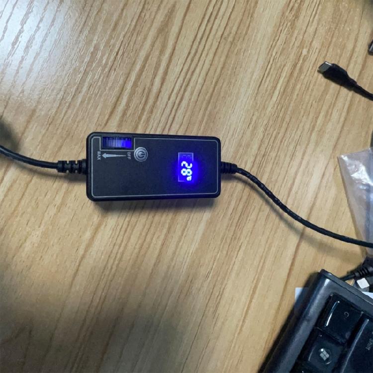 12V Adjustable Motor Controller with Temperature Display Stepless Speed Adjustable Adapter For Cooling Fan Blower Motor