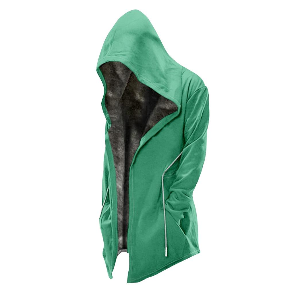 Мужская однотонная бархатная утолщенная длинная куртка Мужская повседневная куртка на молнии большого размера